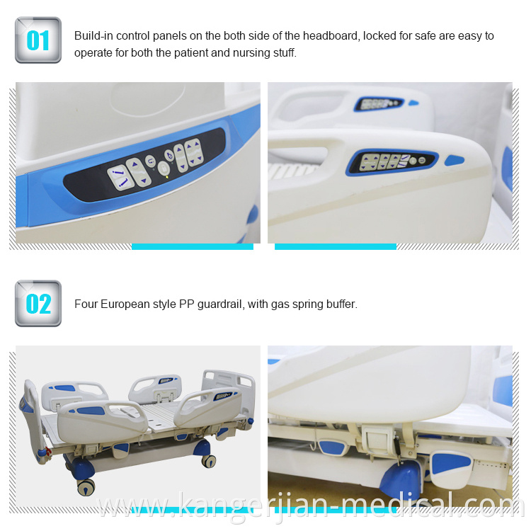 Cheap 5 functions medical sickbed automatic hospital patient bed for sale